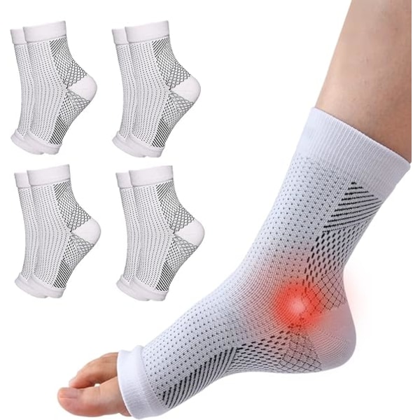 Compression Socks for Women Men 4 PAIR Neuropathy Socks Ankle Support Foot Sleeves Neuro Socks Soothe Socks