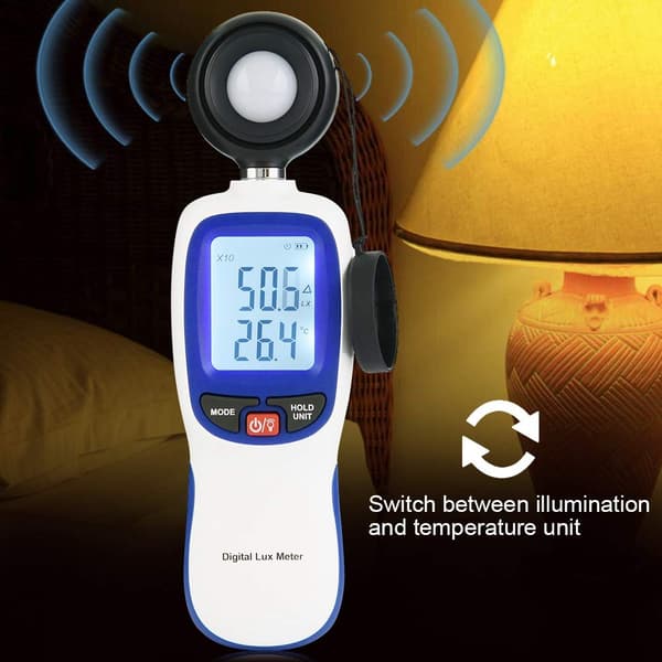 Digitalt Luxmeter WT81 Lux Meter Bærbar Lysmåler Tester 0-200.000 Lux Test Illuminometer Lysstyrke Tester Dataopbevaring