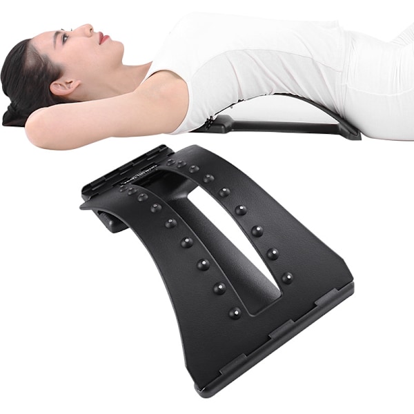 Rygstrækker Massager med Trykpunkter til Afslapning af Øvre & Nedre Ryg, 3 Niveauer af Rygstrækning, Posture Corrector