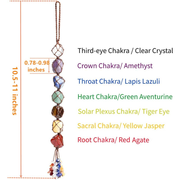 Håndlagde krystallvindusbilhengende ornamenter 7 Chakra hjemmedekorasjon Feng Shui-ornament