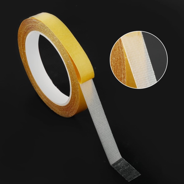 15mm dobbeltsidig stofftape, kraftig, superklebende, multifunksjonell dobbeltsidig tape, bred dobbeltsidig monteringsteip (20m lang)