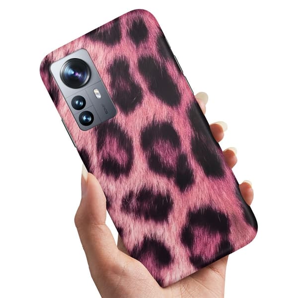 Kotelo / matkapuhelinkotelo Xiaomi 12 Prolle - Pinkki leopardi
