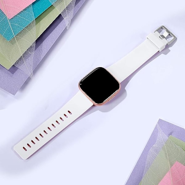 Kompatibel med Fitbit Versa-rem/Fitbit Versa 2-rem, mjukt silikon sportarmband för Fitbit Versa 2/Fitbit Versa Lite/Versa SE, 2-pack