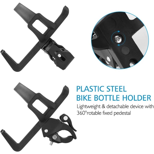 2-pack vattenflaskhållare för cykel utan skruvar, universal cykelhållare