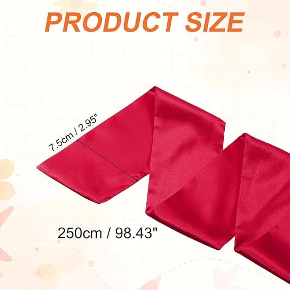 Satinbälte, Bröllopsfest Brud Blank Satin Midjebälte, Klänning Bal Tillbehör, Djupröd Deep Red