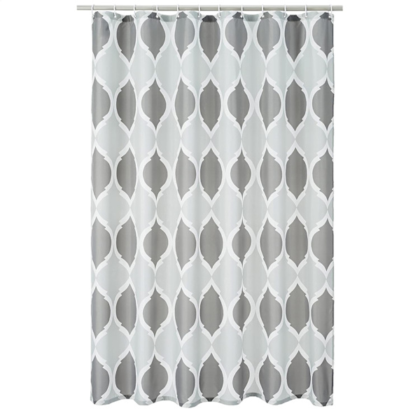 Dusjforheng i stoff - 72 x 72 tommer, for baderom 72''x72'' Gray/Gray Moroccan