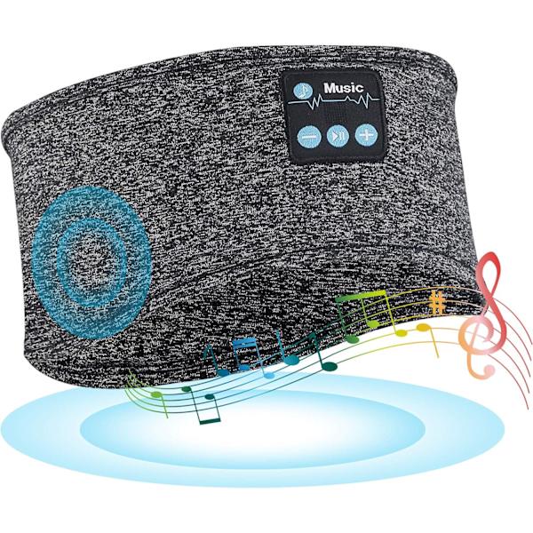 Bluetooth-pannband för sömn, mjuka trådlösa musikpannband för sport, långvariga sömnlurar med HiFi-stereohögtalare Grey