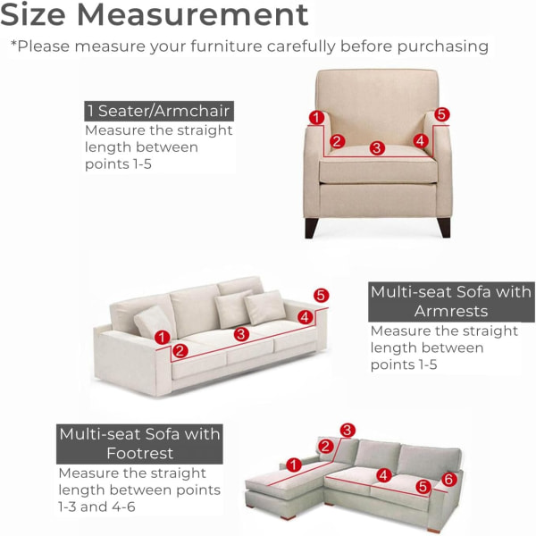 Stretchöverdrag, sofföverdrag i elastisk soffa, heltäckande överdrag för soffa, mjuka överdrag till soffbord, för fåtöljer, 3-sits