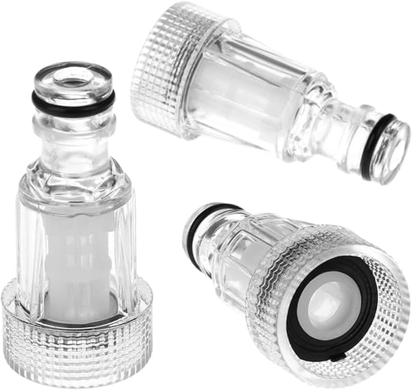 En del tryckbricka slangadapter i plast maskinvattenfilter tryckbricka slang krananslutning packning inloppsfilter 3/4 tum