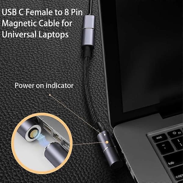 100W Notebook Opladerkabel til Asus Gaming Laptop USB C til 6.0mm*3.7mm Magnetisk Konverterledning