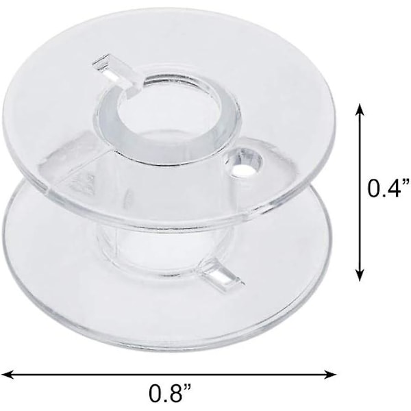 12 stk. gennemsigtige plastik symaskine spoler
