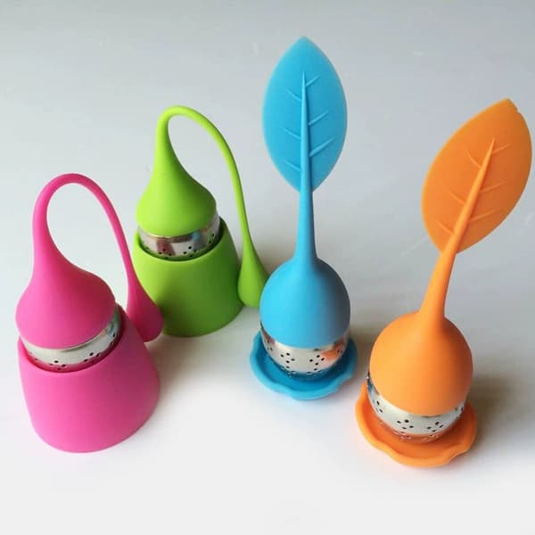 Fødevaregodkendt Silikone Infuser Kugle med Rustfrit Stål Te Si (1 STK)
