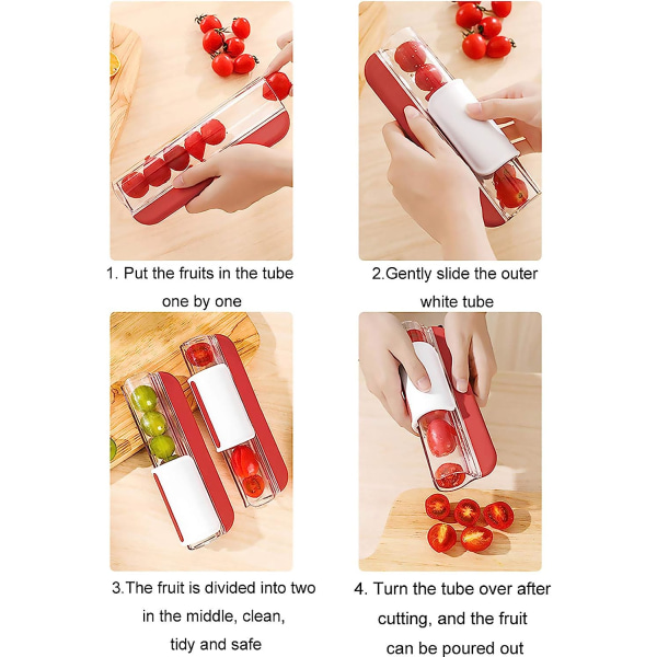 Fruktskärare, druv-/körsbärs-/liten tomatklyver, dekoration av fruktkakor Köksredskap Matlagningsverktyg för fruktsallad, grönsakssallad, skärmaskin