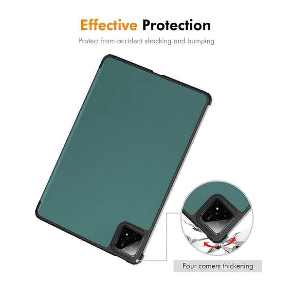 Til Xiaomi Pad 7 Pro/Xiaomi Pad 7 Trifold Stand Cover PU Læder+PC Tablet Case - Lyseblå