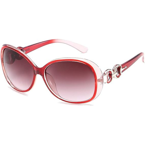 Solbriller unisex Vintage Big Frame Dame Shades UV400 Solbriller Red