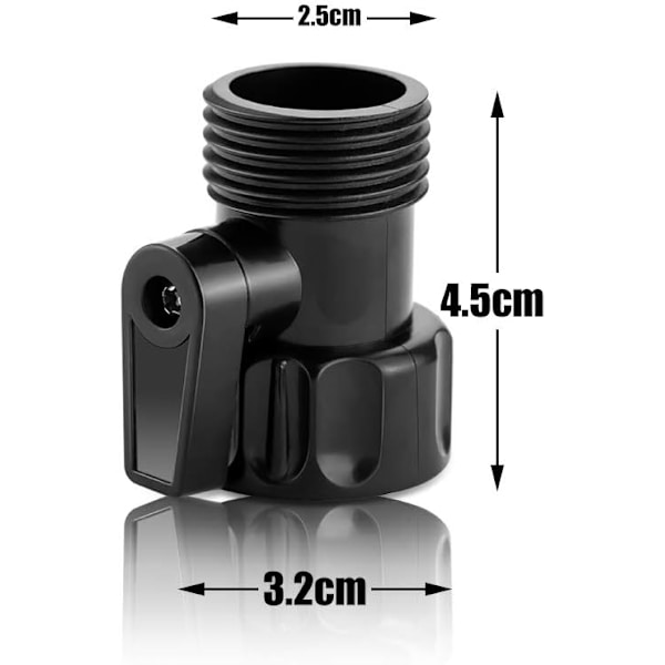 12 stk 3/4'' Plast hageslange stengeventil, Vann slange stengeventil, Stenge-kuleventil