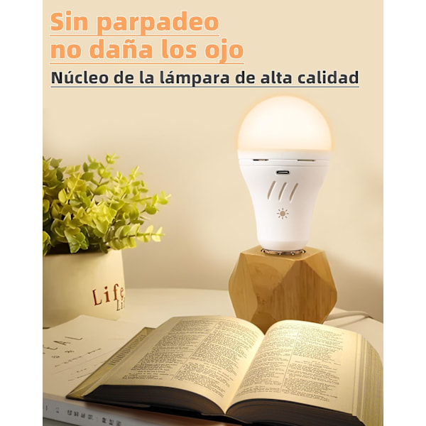 USB-C-latattava lamppu kaukosäätimellä, E26 9W himmennettävä LED-lamppu kosketusohjauksella ja ajastustoiminnolla, 3 väriä 50W
