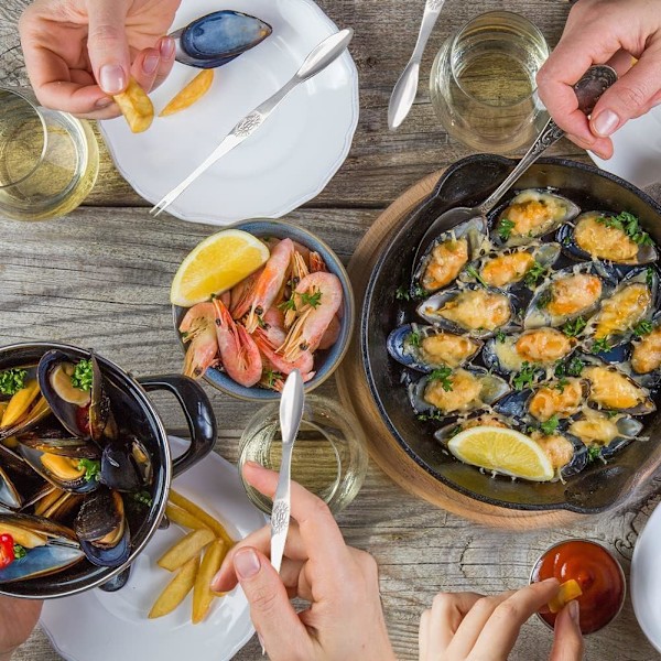 Seafood gafler pluk, krabbe- og hummerplukningsværktøjer rustfrit stål pakke (12 stk.)