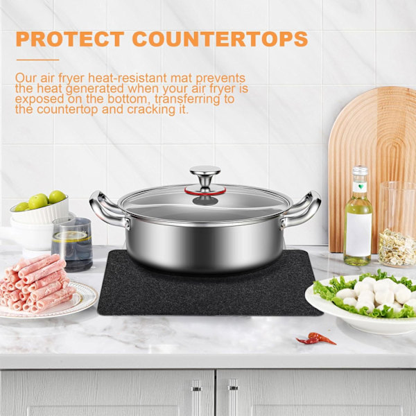 Antislipmatta för airfryer, 2-pack, 44 x 30 cm