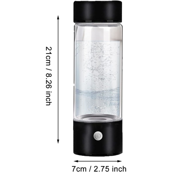 Vätevattenflaska Bärbar Hydrogen Water Maker USB laddning Joniserat vattengenerator Väte