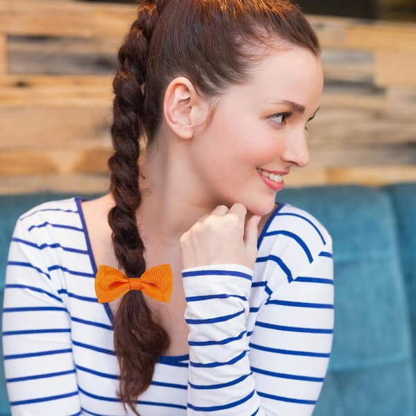20 stk. oransje hårtilbehør - elastiske hårstrikker og fletter - for barn og kvinner Orange