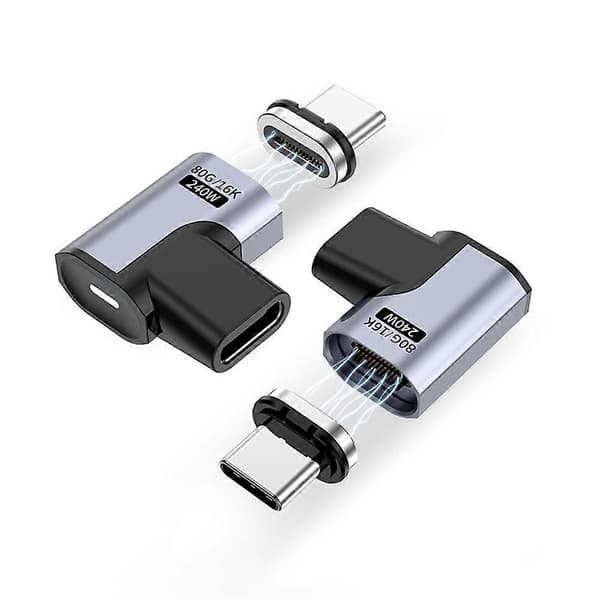Magnetisk Type C til Type C 16K 60Hz HD Videokonverter 240W 80Gbps Dataoverførselsadapter