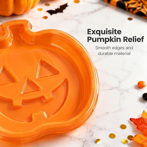 Plastpumpaskål för godis och sötsaker, multifunktionella serveringsfat för Halloween-festbordsdekoration
