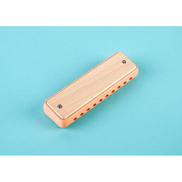 Blues Harmonica | 10 Hulls Tre Harmonika i Tre for Barn Gutt Jente Orange 1.7 x 1 x 5.7 inches