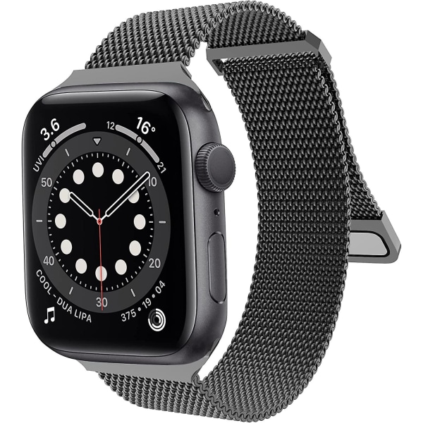 Magnetisk watch kompatibel med Apple Watch 42mm 44mm 45mm, rostfritt stål mesh med justerbar ögla