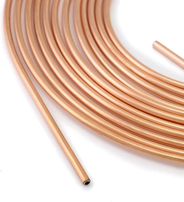 7,6 m bromskopparledning, slangbromsslang, OD 4,76 mm, ID 3,3 mm med 16 muttrar