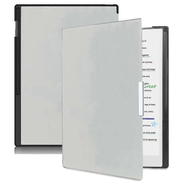 Til ReMarkable Paper Pro Etui PC+PU Læder Tablet Cover med Pen Holder Auto Væk/Sov-Grå