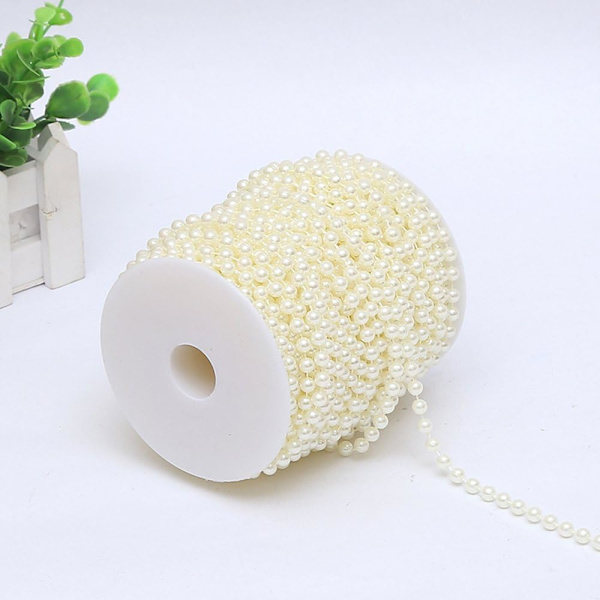 5mm Faux Pearl Beads Garland Pearl Bead Roll Strand til Bryllupsfest Dekoration