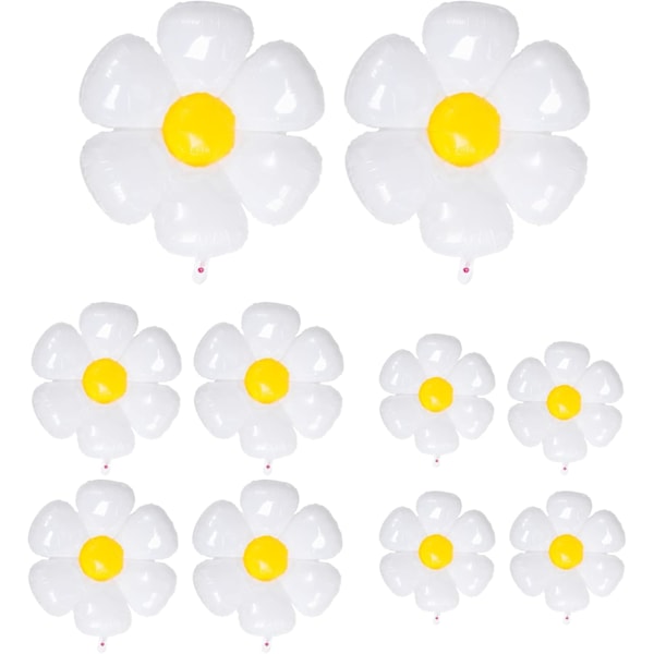 Daisy Ballon Kit Daisy Balloner Hvid Blomster Ballon Aluminiumfolie Søde Balloner Foto Rekvisitter Dekorationer (3 Størrelser)