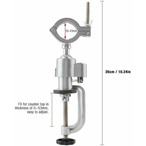 Elektrisk drillstativ 360° multifunksjonell reparasjonsstativklemme aluminiumslegering roterende boreprosessmodellkonstruksjon og metallbearbeiding