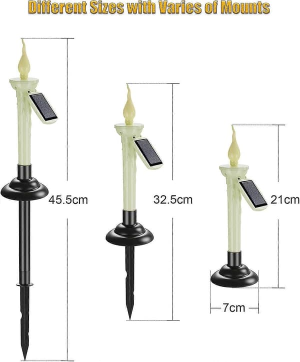 Solcellsdrivna fönsterljus med ljusstakar, 4-pack