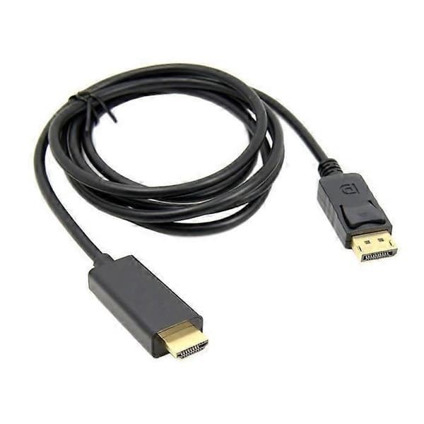 1,8 m kullattu uros-uros DisplayPort–HDMI-sovitinkaapeli