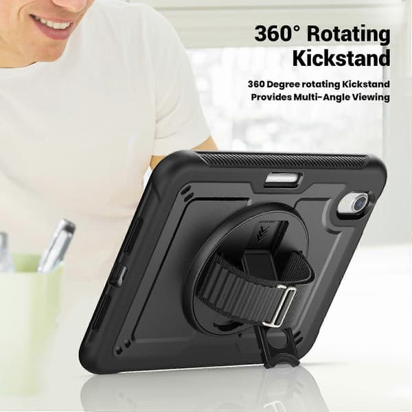 Fodral för iPad mini (2024)/(2021) Kompatibelt Ställ PC+Surfplattefodral med Axelrem