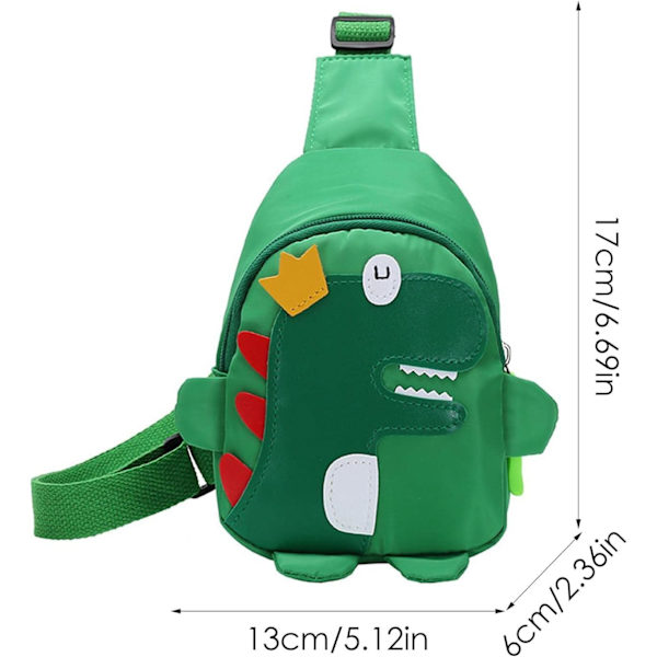 Cross Body Väskor För Barn Pojkar Och Flickor Ryggsäck Söta Dinosaurie Väska Resa Liten Portfölj För Barn Green 6.69inch
