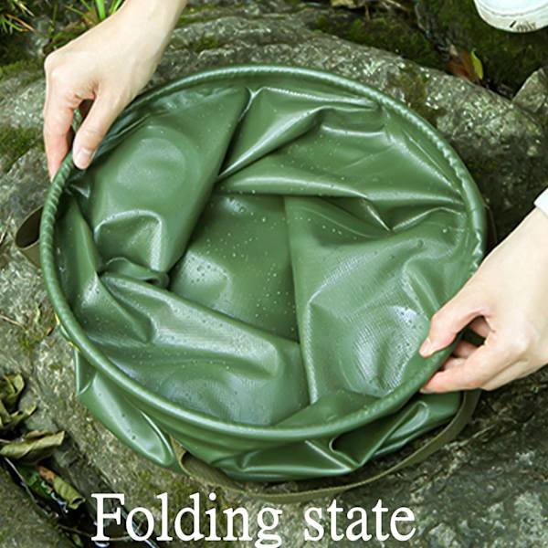 Hopfällbar Hink 5 Gallon Hink Multifunktionell Bärbar Hållbar Lättvikts Fällbar Tvättfat