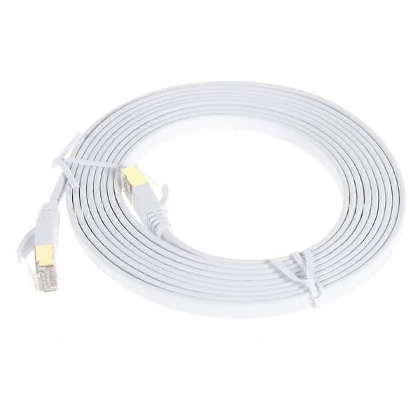3m CAT-7 10 Gigabit RJ45 Ethernet Nettverkskabel Flat Lednings Patchkabel