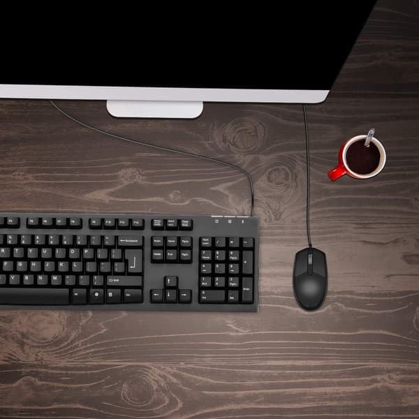 3 knaps USB-computermus med ledning, 2-pak sort