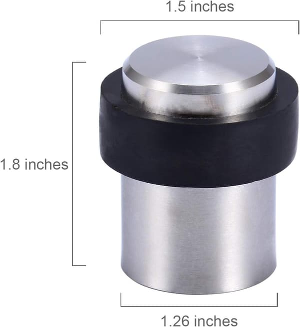 Gulv dørstopper 4,5 cm rustfrit stål dørstopper dørstopper (pakke med 4)