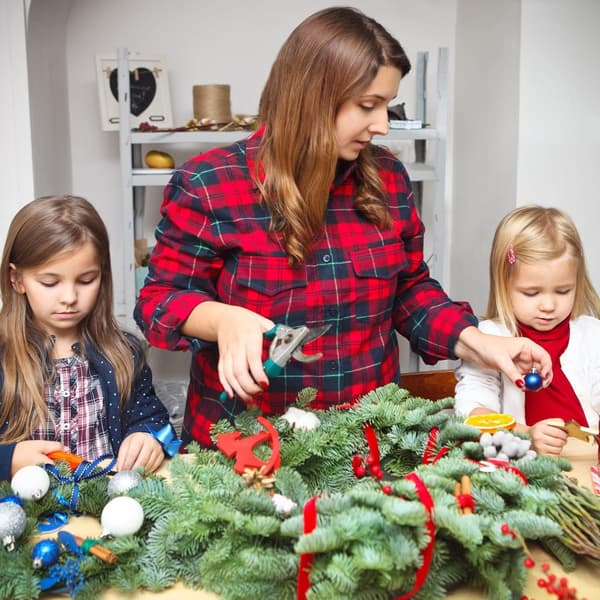 3 st gröna julgransglitterkransringar 8 tum runda metallglitterkransram