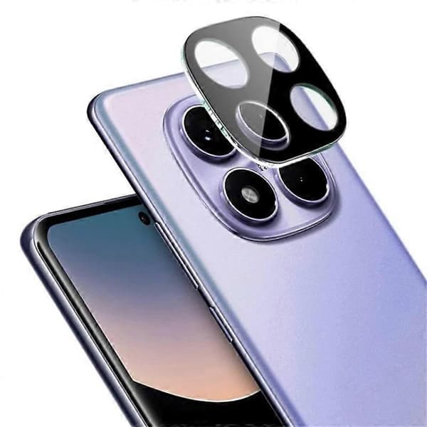 Til Xiaomi Redmi Note 14 Pro 4G Kameralinsebeskytter WANLONFENG HD Fuld Sort Silke Trykt Linse