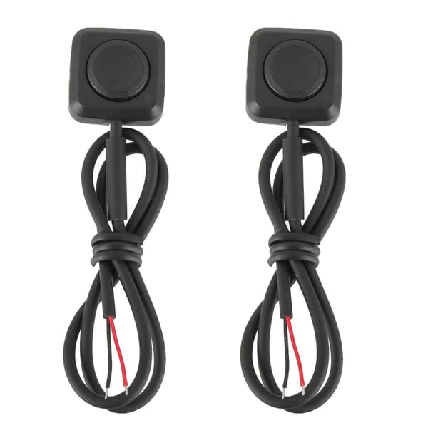 Pakke med 2 momentane trykknappbrytere, 12V/24V mini overflatemontert trykknappbryter