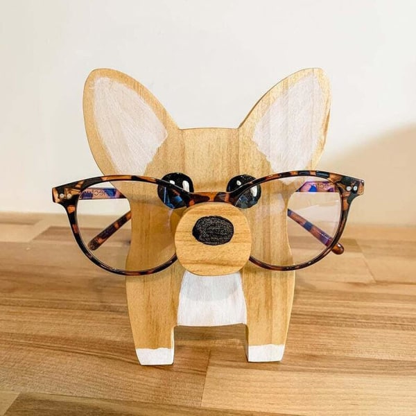 Glasögonställ i trä, Glasögonställ för husdjur, Glasögonhållare Glasögonhållare Djurdesign Dekoration,