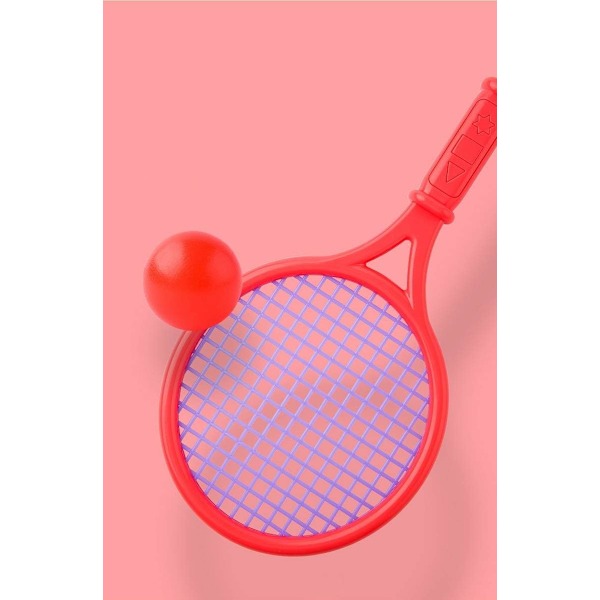 Plasttennisracket Barnleksak Utomhus Sport Interaktiv Strandleksak Tennisracket Set (Röd) Red