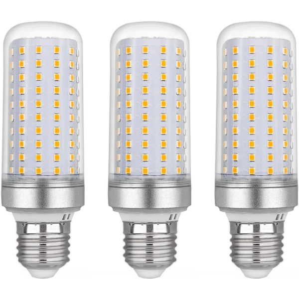 E27 LED-majslamper 20w, AC220V, 2200LM varm hvid 3000K, ikke-dæmpbar, 200W ækvivalent halogenpærer til pendler, loftslamper, 3-pakning
