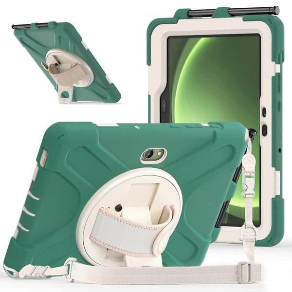 För Samsung Galaxy Tab Active5 Pro Ställfodral TPU PC Silikon Tablet Skydd med Axelrem