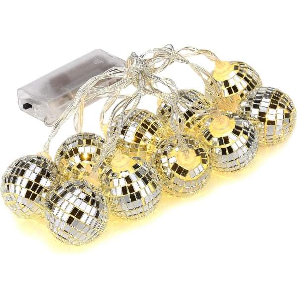 Spegelkulor Strängljus,Disco Mirror Balls Led Strings,10 LED Mirror Balls